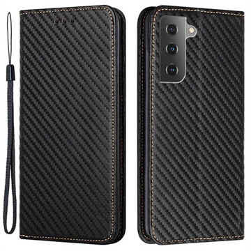 Samsung Galaxy S23 5G Pung Cover - Karbonfiber - Sort
