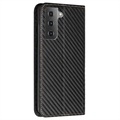 Samsung Galaxy S23 5G Pung Cover - Karbonfiber - Sort