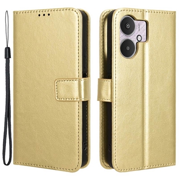 Xiaomi Redmi 13C 5G/Poco M6 Pung Cover med Magnetisk Lukning - Guld