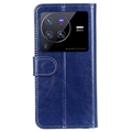 Vivo X80 Pro Pung med Magnetisk Lukning - Blå
