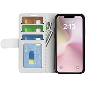 iPhone 16e Pung med Magnetisk Lukning - Hvid