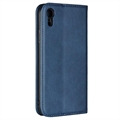 iPhone XR Retro Pung Taske med Magnetisk Lukning - Blå