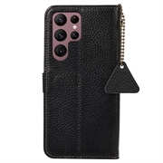 Samsung Galaxy S25 Ultra Læderpung med RFID - Sort