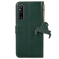 Sony Xperia 1 V Læderpung med RFID - Grøn