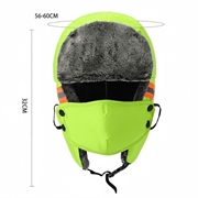 Varm vinterhue med refleksstriber og ansigtsmaske