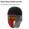 Varm vinterhue med refleksstriber og ansigtsmaske