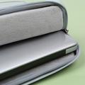 Water Resistant Elegant Oxford Laptop Sleeve w. Side Pocket - 14.6" - Beige