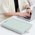 Water Resistant Elegant Oxford Laptop Sleeve w. Side Pocket - 14.6" - Beige