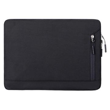 Vandafvisende elegant Oxford-sleeve til bærbar computer med sidelomme - 14.6" - Sort