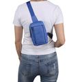 Vandafvisende bryst- og skuldertaske i nylon - passer til 6.5"- 7.2"-telefoner - blå
