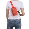 Vandafvisende bryst- og skuldertaske i nylon - passer til 6.5"- 7.2"-telefoner - orange