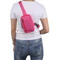 Vandafvisende bryst- og skuldertaske i nylon - passer til 6,5"- 7,2"-telefoner - pink