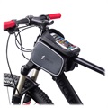 Vandtæt Cykeltaske med Aftagelig Smartphone Etui SZ-009 - Sort