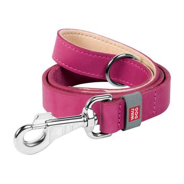 Waudog Klassisk hundesnor i læder - 20mm, 122cm - Pink