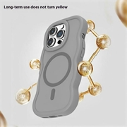 iPhone 16 Pro Max Bølgekant magnetisk hybrid cover - grå