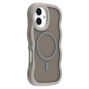 iPhone 17 Bølgekant magnetisk hybrid cover - grå