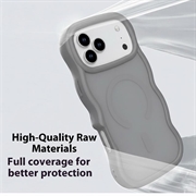 iPhone 17 Pro Max Bølgekant magnetisk hybrid cover - grå