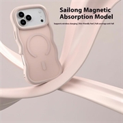 iPhone 17 Pro Max Bølgekant magnetisk hybrid cover - pink