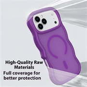 iPhone 17 Pro Bølgekant magnetisk hybrid cover - lilla