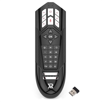 Wechip R1 Universel TV Fjernbetjening / Air Mouse - IR / 2.4G - Sort