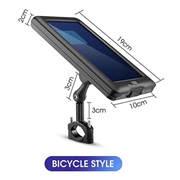 West Biking vandtæt cykelholder til styr - 7" - sort