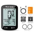 West Biking YP0702113 GPS-cykelcomputer / digitalt speedometer - Sort
