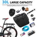 West Biking YP0707238 30L vandtæt cykeltaske til baghjul - sort