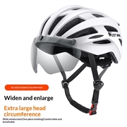 West Biking YP0708100 Cykelhjelm med magnetiske solbriller - Hvid