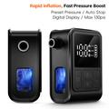 West Biking YP0711196 Elektrisk cykelpumpe / digital luftkompressor - sort