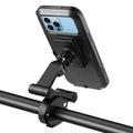 West Biking YP0715057 Fuldt lukket telefonholder til cykelstyr - 6,7" - Sort