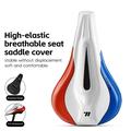 West Biking YP0801256 Memory Foam cykelsadelbetræk - Rød / Blå / Hvid