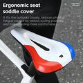 West Biking YP0801256 Memory Foam cykelsadelbetræk - Rød / Blå / Hvid