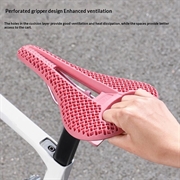 West Biking YP08012653D Honeycomb hul cykelsadel - lyserød