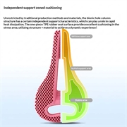 West Biking YP08012653D Honeycomb hul cykelsadel - lyserød