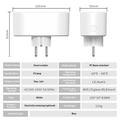 WiFi Smart Plug med energimonitor - 16A - Hvid