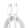iPhone / iPad / iPod 30W USB-C / Lightning-kabel - 1.2 m - hvid