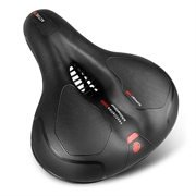 Aktiv reflekterende ergonomisk cykelsadel med affjedringskugle - rød / sort