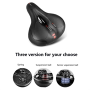 Aktiv reflekterende ergonomisk cykelsadel med affjedringskugle - rød / sort