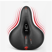 Aktiv reflekterende ergonomisk cykelsadel med affjedringskugle - rød / sort
