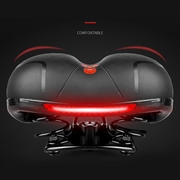 Aktiv reflekterende ergonomisk cykelsadel med affjedringskugle - rød / sort