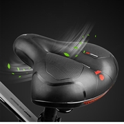 Aktiv reflekterende ergonomisk cykelsadel med affjedringskugle - rød / sort