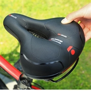 Aktiv reflekterende ergonomisk cykelsadel med affjedringskugle - rød / sort