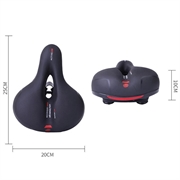 Aktiv reflekterende ergonomisk cykelsadel med affjedringskugle - rød / sort