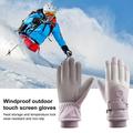 Vindtætte udendørs vinterhandsker med berøringsskærm - kvinder - grå/hvid