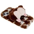 3D Plush Furry Vinter iPhone 14 Plus TPU Cover - Brun Corgi