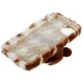 3D Plush Furry Vinter iPhone 14 Plus TPU Cover - Brun Corgi