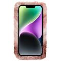 3D Plush Furry Vinter iPhone 14 Plus TPU Cover - Brun Bjørn