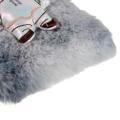 3D Plush Furry Vinter iPhone 14 Pro Max TPU Cover - Grå Bjørn