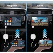 CarPlay Trådløs Adapter THT-020-7 til iPhone - USB-A, USB-C - Hvid