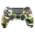 Trådløs spilcontroller med vibrationsfunktion til PS4 - grøn camouflage